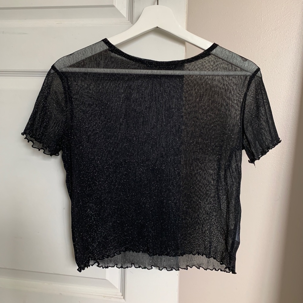 ❤️Brandy Melville❤️Glitter Mesh Top